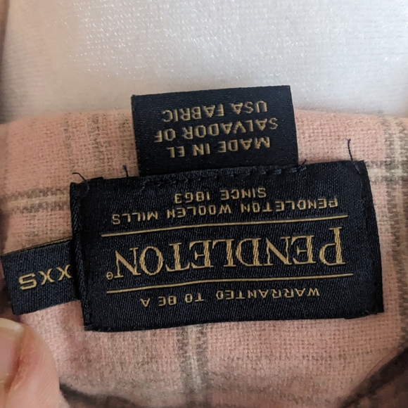 Pendleton Pink and Grey Plaid Shirt - Picture 5 of 7